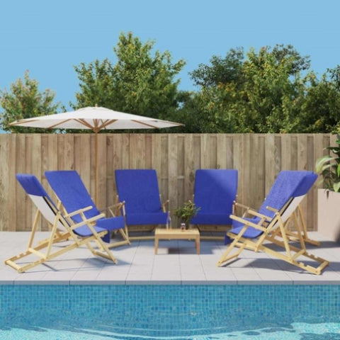 Beach Towels 6 pcs Royal Blue 60x135 cm Fabric 400 GSM 3157059