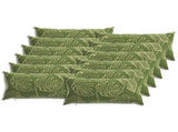 Cushion with Pillow HEERLEN 12 pcs Leaf Design Polyester 925854