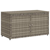 Garden Storage Cabinet Grey 110x55x60.5 cm Poly Rattan 365569