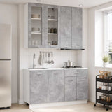 Kitchen Unit LYON 4 pcs Concrete Grey Engineered Wood 3438366