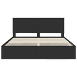 Bed Frame with Drawer Black 180 x 200 cm Engineer Wood 3411090