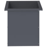 Garden Planter with LED Antracite 40 x 40 x 40 cm Steel 8008130
