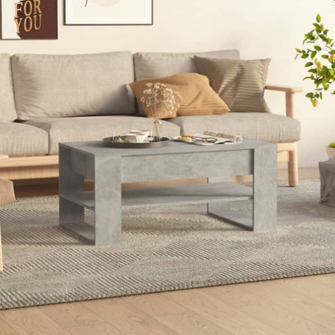 Coffee Table Concrete Grey 102x55x45 cm Engineered Wood 810903