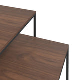 Coffee Table Set 2 pcs Engineered Wood and Metal 343112