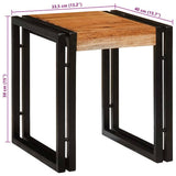 Nesting Table 3 pcs Brown and Black Solid Acacia Wood and Metal 4104731