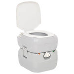 Portable Camping Toilet Grey and White 2212 L HDPE 154405