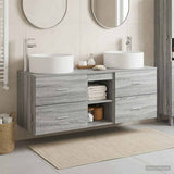 Bathroom Furniture Set 3 pcs Grey Sonoma 49.5 x 44.5 x 65.5 cm 3405952