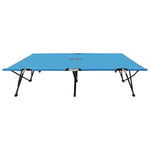 ZNTS Two Person Folding Sun Lounger Blue Steel 310352