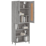 Highboard Grey Sonoma 69.5x34x180 cm Engineered Wood 3200087