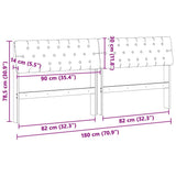 Upholstered Headboard Taupe 180 cm Solid Pine Wood 879162