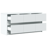 TV Cabinet with LED White 100x34x50 cm Engineered Wood 852215