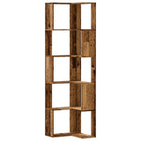 Corner Bookcase 5-Tier Old Wood 50x50x179 cm Engineered Wood 852589