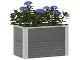 Garden Raised Bed Grey 50 x 30 x 22 cm WPC and Aluminium 42039082