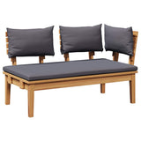 Garden Bench 2 pcs Brown Solid Teak wood 42006399