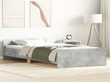 Bed Frame with Headboard Concrete Grey 80 x 200 cm 8009032
