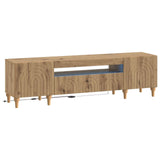 LED TV Cabinet ALKMAAR Artisan Oak Engineered Wood 896254