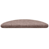 Stair Mats Self-adhesive 20 pcs 56x17x3 cm Light Brown Half Round 3365667