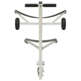 Adjustable Boat Trailer with Pneumatic Tires 200 kg Load Silver 42043572