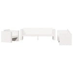 ZNTS 2 Piece Garden Lounge Set White Solid Wood Pine 3216901