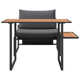 Outdoor Steel Seating 2 pcs Anthracite Steel 42004137