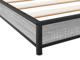 Bed Frame Grey Sonoma 80 x 200 cm Engineered Wood 8009146
