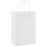 Paper Bags 250 pcs with Handles White 21x11x31 cm 4101616