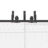 Sliding Door Hardware Kit 427 cm Steel Black 3295752
