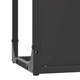 Firewood Rack Black 25x25x80 cm Cold-rolled steel 864263