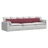 Sofa Pillows 2 pcs Wine Red 200 x 40 cm Fabric 42013871