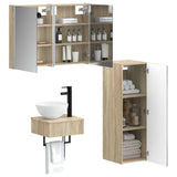 Bathroom Cabinet Set 4 pcs Sonoma Oak Engineered Wood 3407377