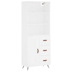 Highboard White 69.5x34x180 cm Engineered Wood 3189989