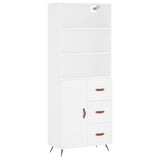 Highboard White 69.5x34x180 cm Engineered Wood 3189989