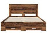 Bed Frame with Drawer with Headboard Manual Engineered Wood 3410348