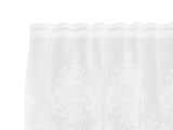 Lace Curtain with Curtains Floral White 200 x 1200 cm Polyester 4107858