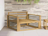 Armrests Module 2 pcs White 80 x 6 x 61 cm Solid Acacia Wood 901595