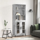 Highboard Concrete Grey 69.5x34x180 cm Engineered Wood 3189321