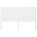 Bed Headboard White 206x4x100 cm Solid Wood Pine 819041