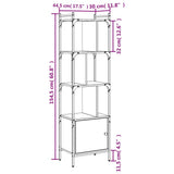 Bookcase with Door Grey Sonoma 44.5x30x154.5 cm Engineered Wood 833356