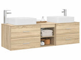 Bathroom Cabinet Set 3 pcs Sonoma Oak 49.5 x 41 x 63 cm 3405821
