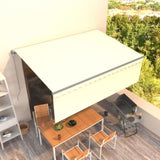 Manual Retractable Awning with Blind 4x3m Cream 3069417