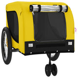 Pet Bike Trailer Yellow and Black Oxford Fabric and Iron 94029