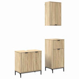 Bathroom Furniture Set 3 pcs Sonoma oak Engineered wood 3393105