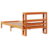 Bed Frame with Headboard without Mattress Wax Brown 90x200 cm 3305737