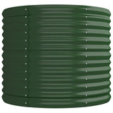 Garden Raised Bed Galvanised Steel 224x80x68 cm Green 318953