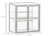 Wooden Cold Frame Greenhouse Polycarbonate Garden Grow House for Flower Vegetable Plants with T3398P320206