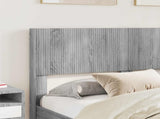 Bed Frame with Storage and Headboard Grey Sonoma 3414496