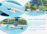 Electric Scooter for Kids Aged 4-7 Years, with Flashing LED Lights, Rear Auxiliary Wheels, Blue T3398P349466