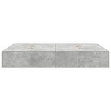 Storage Bed Frame Concrete Grey 150 x 200 cm Engineered Wood 3335384