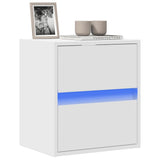 ZNTS TV Wall Cabinet with LED Lights White 41x31x45 cm 852271