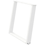 Dining Table Legs U-Shaped 2 pcs White 90x cm Steel 4012801